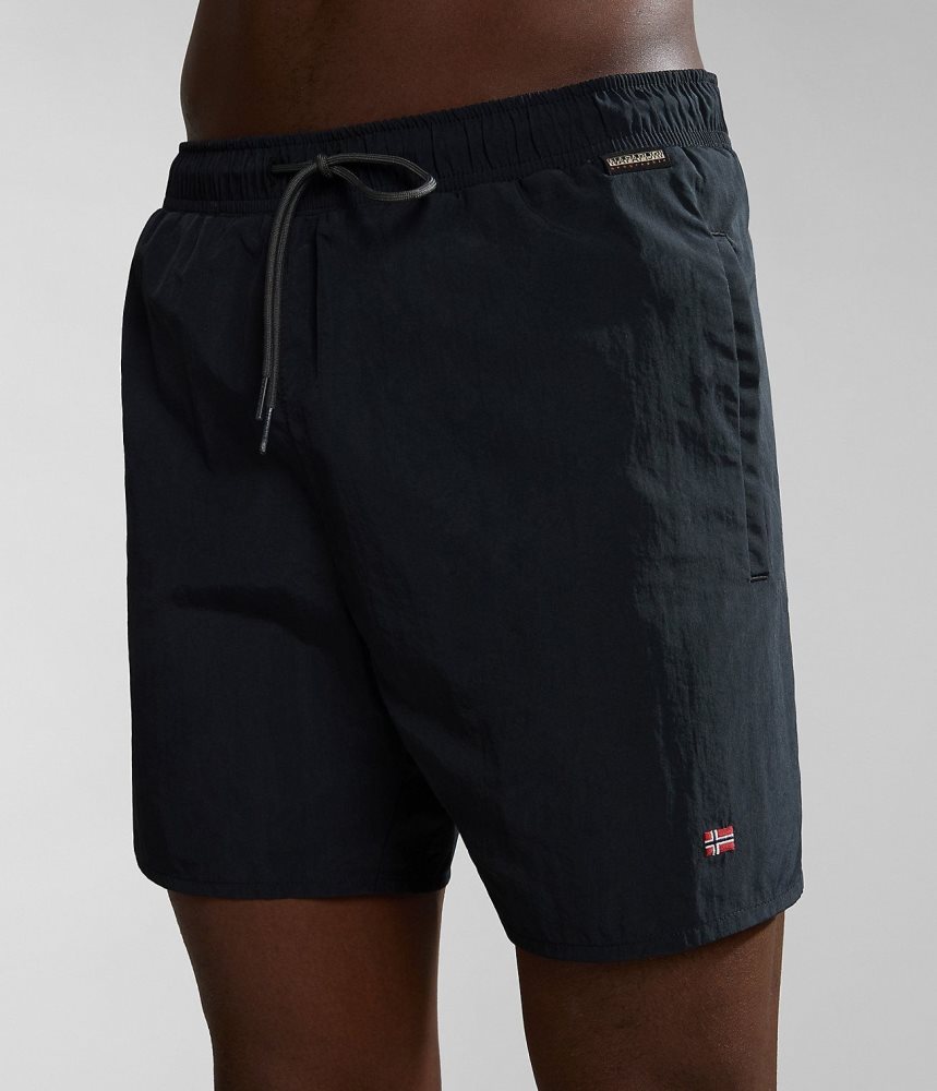 Napapijri Haldane Swimming Trunks Zwembroek Heren Zwart | ZIQBPVU-03