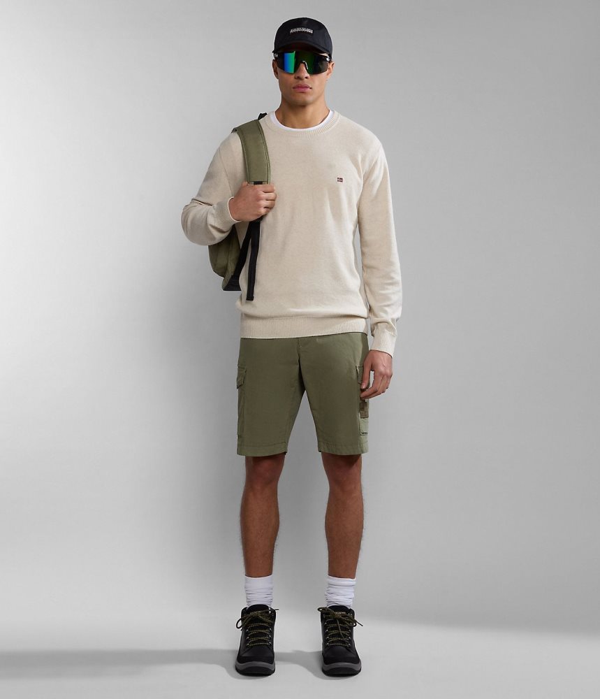 Napapijri Horton Bermuda Shorts Korte Broek Heren Groen | HYKOFLP-34