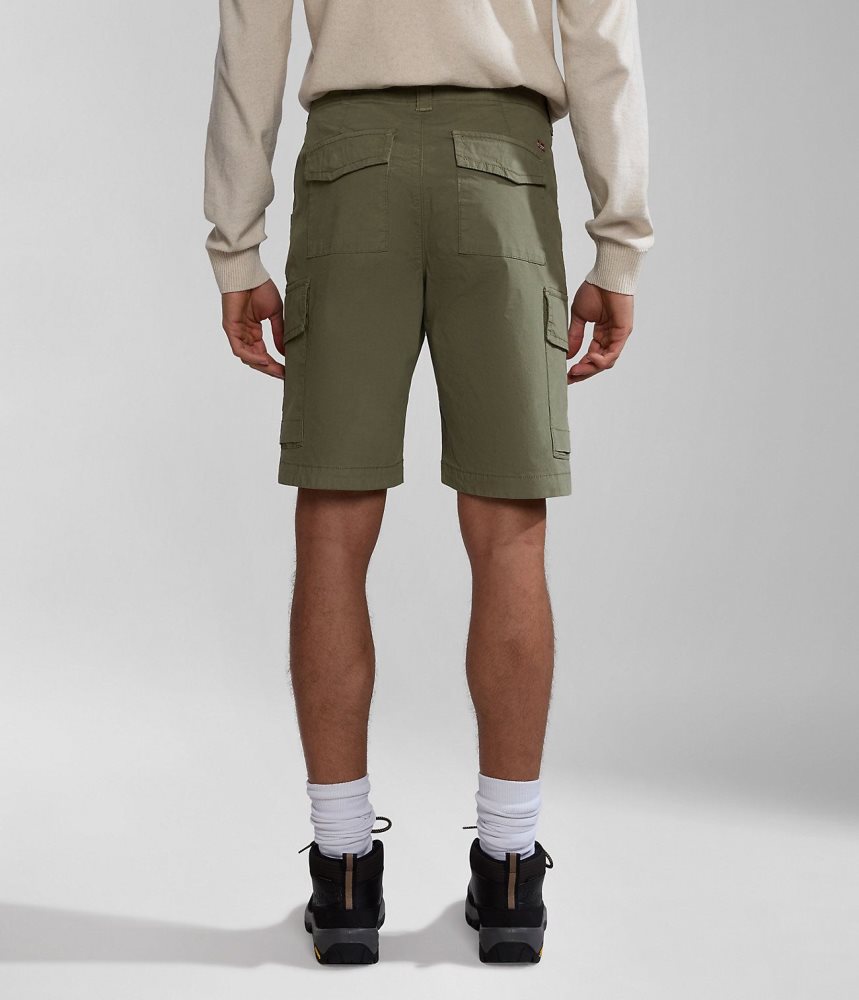 Napapijri Horton Bermuda Shorts Korte Broek Heren Groen | HYKOFLP-34