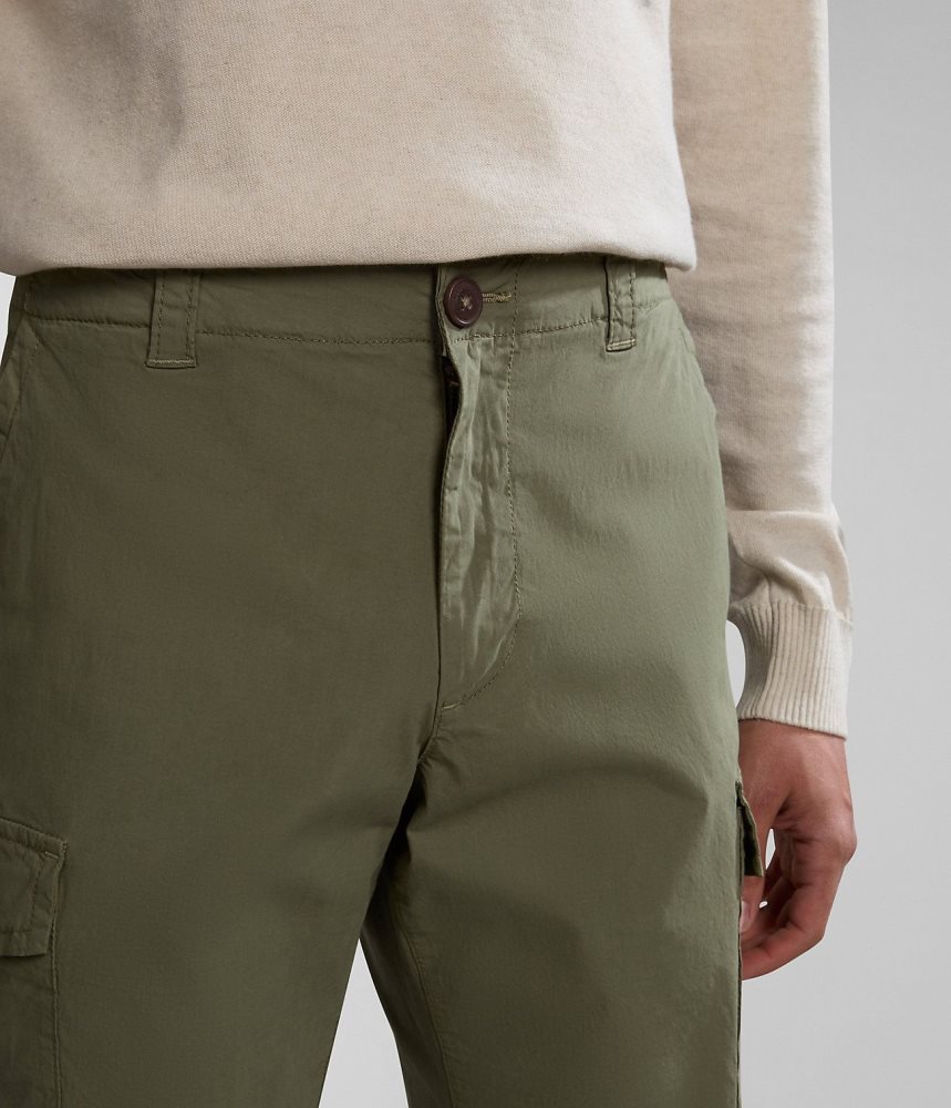 Napapijri Horton Bermuda Shorts Korte Broek Heren Groen | HYKOFLP-34