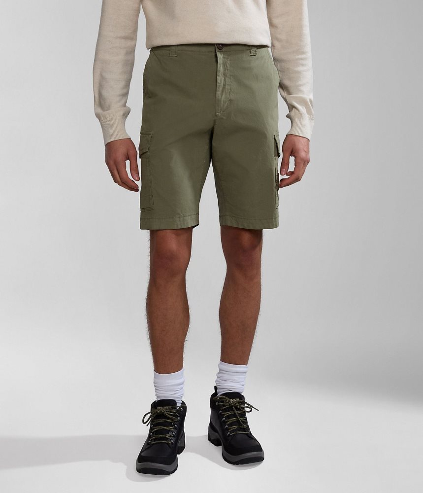 Napapijri Horton Bermuda Shorts Korte Broek Heren Groen | HYKOFLP-34