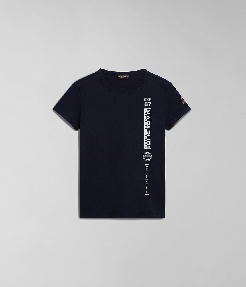 Napapijri Hudson Short Sleeve T-Shirt (4-16 YEARS) T-shirts Kinderen Donkerblauw | ARTGNYW-20