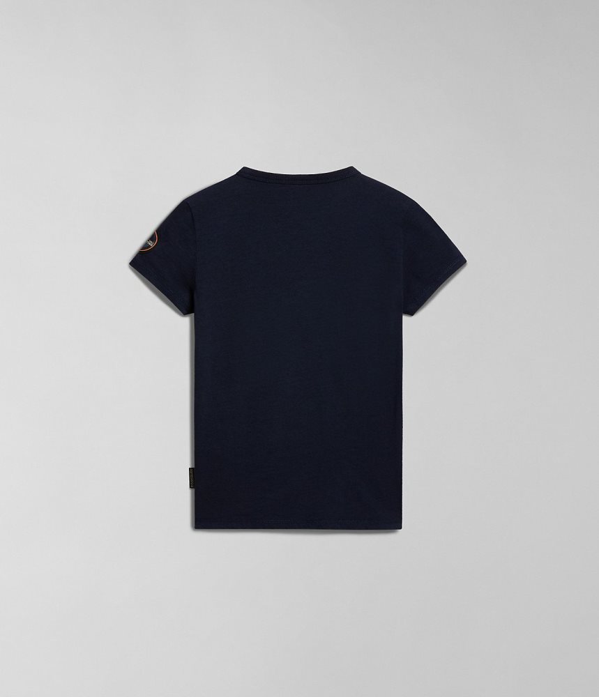 Napapijri Hudson Short Sleeve T-Shirt (4-16 YEARS) T-shirts Kinderen Donkerblauw | ARTGNYW-20