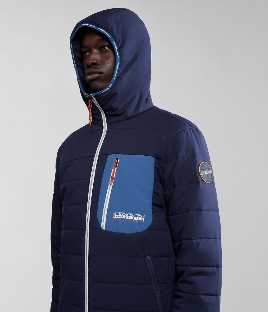 Napapijri Huron Packable Puffer Jacket Short Jackets Heren Donkerblauw | YLQRGWH-90