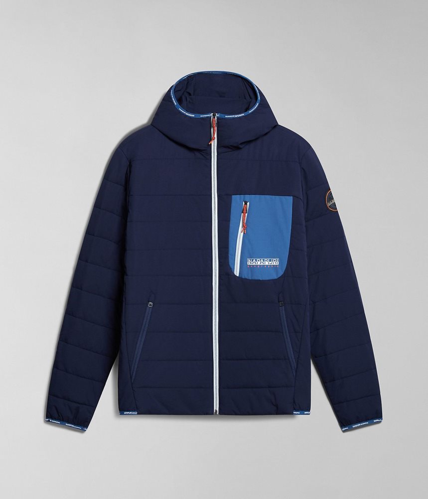 Napapijri Huron Packable Puffer Jacket Short Jackets Heren Donkerblauw | YLQRGWH-90