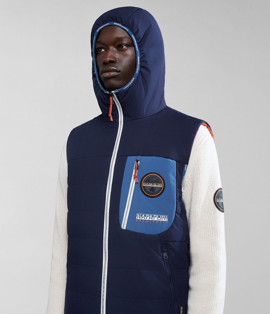 Napapijri Huron Packable Vest Gilet Heren Donkerblauw | GEYRWOV-71