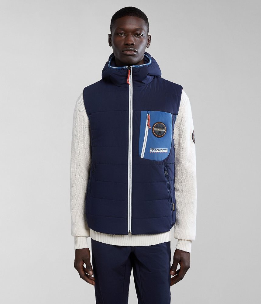 Napapijri Huron Packable Vest Gilet Heren Donkerblauw | GEYRWOV-71