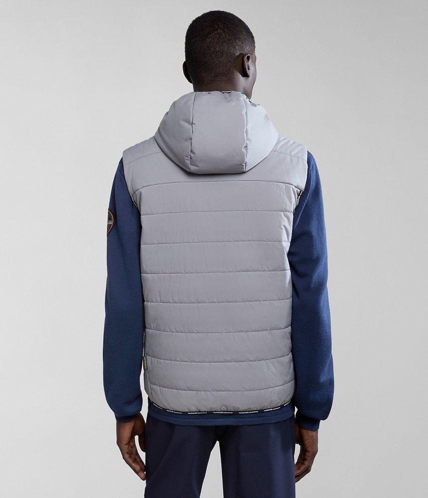 Napapijri Huron Packable Vest Gilet Heren Grijs | FOSKQGV-90