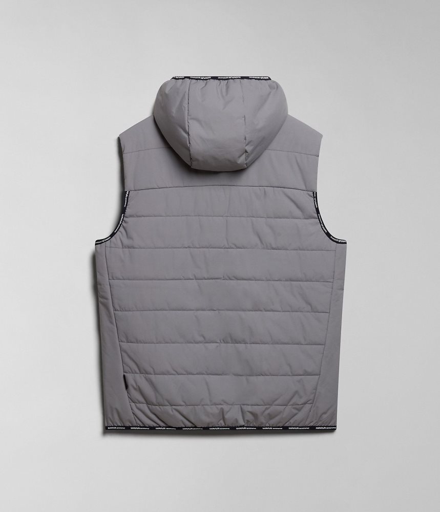 Napapijri Huron Packable Vest Gilet Heren Grijs | FOSKQGV-90