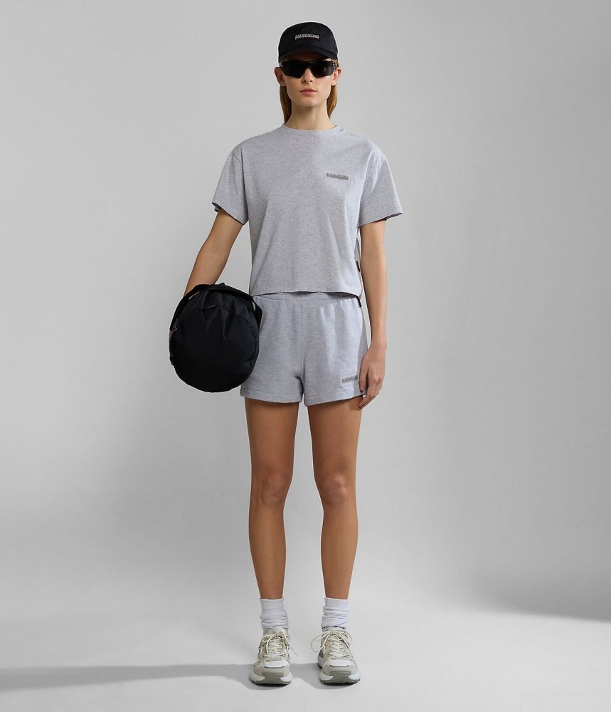 Napapijri Iaato Bermuda Shorts Korte Broek Dames Lichtgrijs | TPVEGAX-05