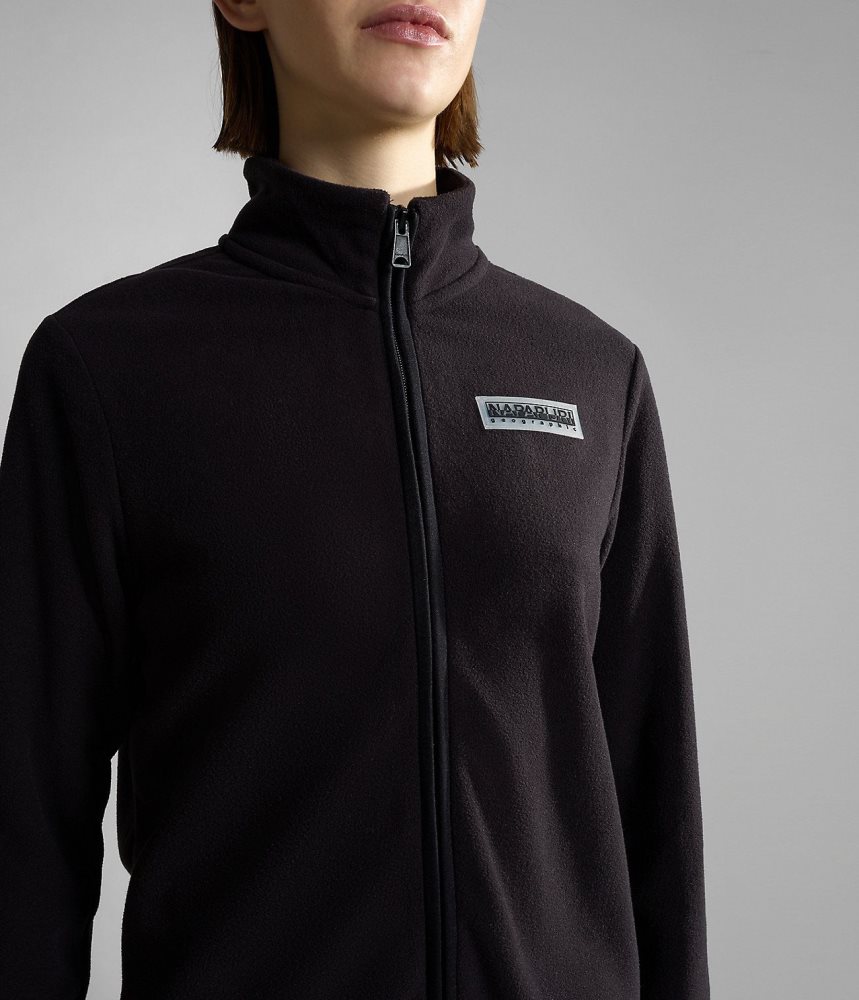 Napapijri Iaato Full-Zip Fleece Vlies Dames Zwart | GDCRIEK-27