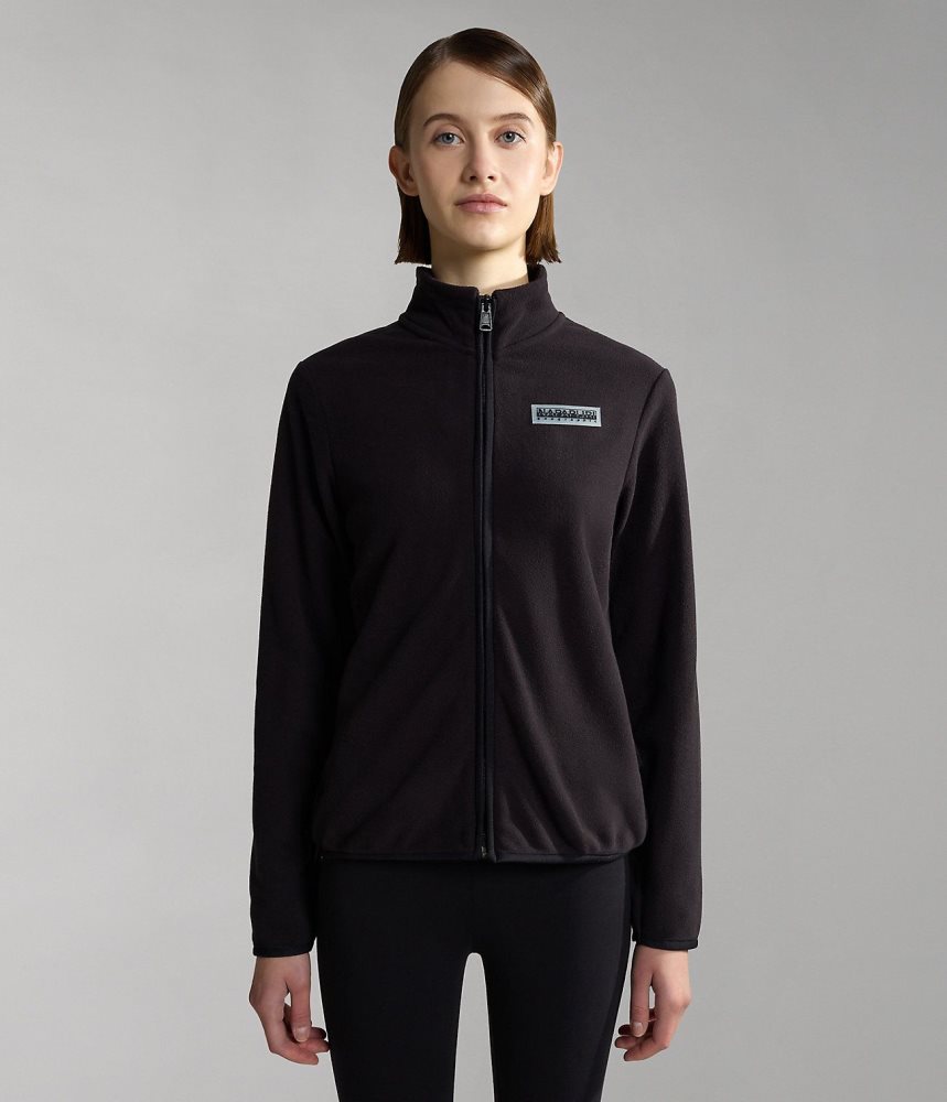 Napapijri Iaato Full-Zip Fleece Vlies Dames Zwart | GDCRIEK-27