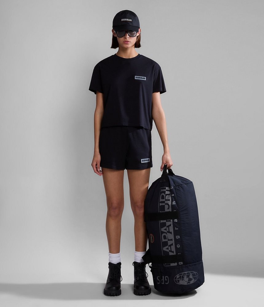 Napapijri Iaato Short Sleeve T-Shirt T-shirts Dames Zwart | VWOJGMY-30