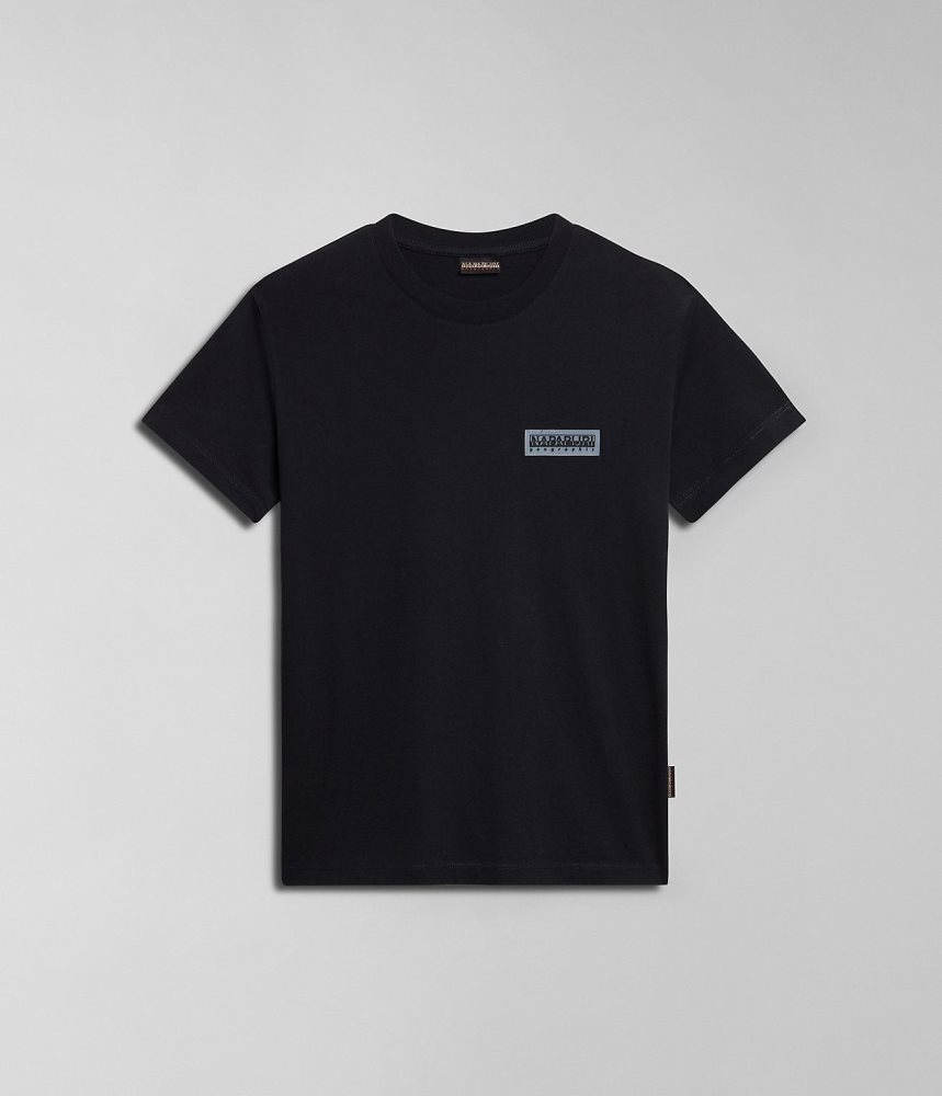 Napapijri Iaato Short Sleeve T-Shirt T-shirts Dames Zwart | YDIKVNT-90