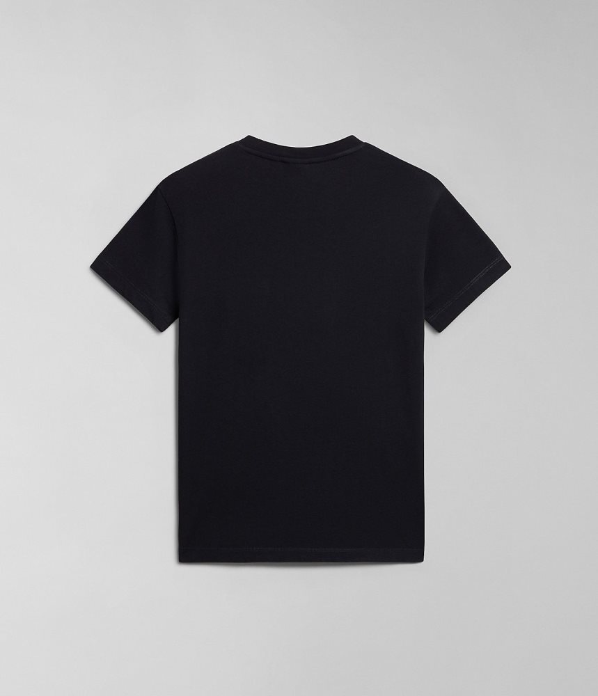 Napapijri Iaato Short Sleeve T-Shirt T-shirts Dames Zwart | YDIKVNT-90