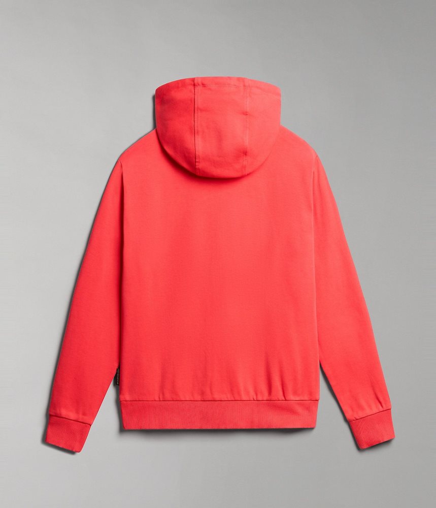 Napapijri Ibarra Full-Zip Hoodie Sweatshirts Dames Rood | KCMBOEI-91