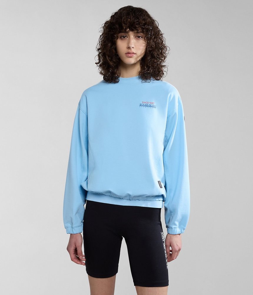Napapijri Keith Sweatshirt Sweatshirts Dames Lichtblauw | HLKCJBW-94