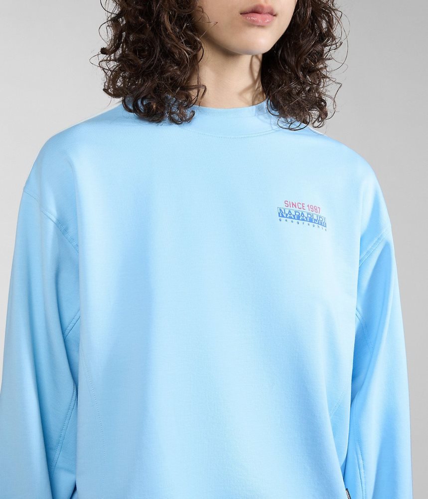 Napapijri Keith Sweatshirt Sweatshirts Dames Lichtblauw | HLKCJBW-94