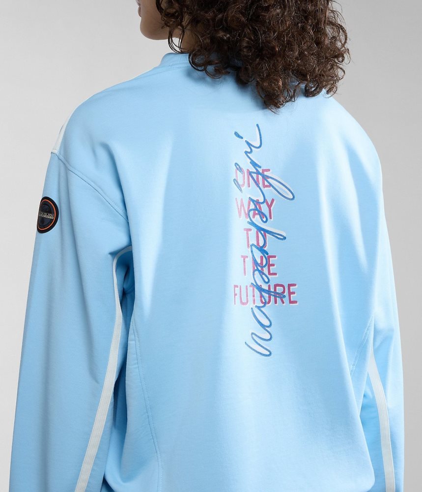 Napapijri Keith Sweatshirt Sweatshirts Dames Lichtblauw | HLKCJBW-94
