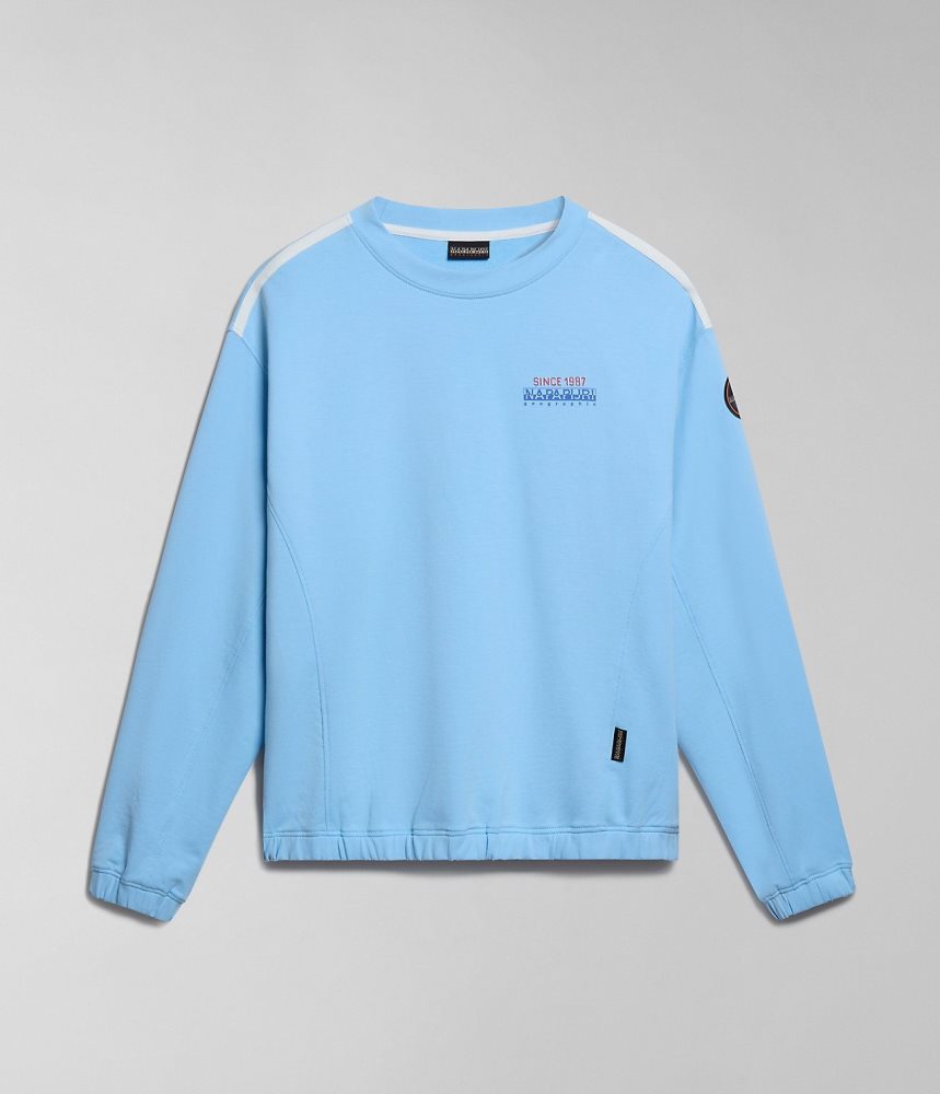 Napapijri Keith Sweatshirt Sweatshirts Dames Lichtblauw | HLKCJBW-94