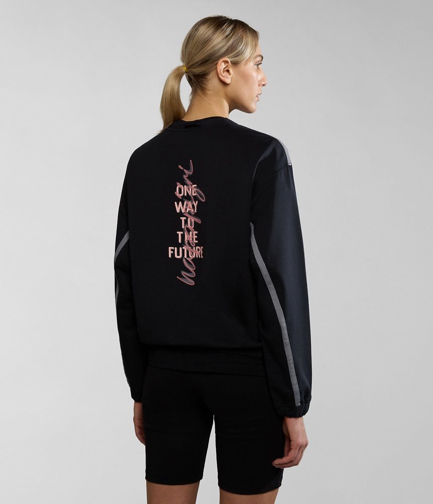 Napapijri Keith Sweatshirt Sweatshirts Dames Zwart | FVBYCQO-90