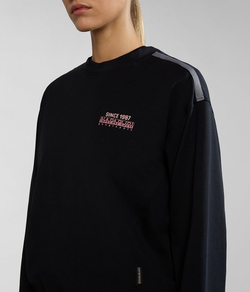 Napapijri Keith Sweatshirt Sweatshirts Dames Zwart | FVBYCQO-90