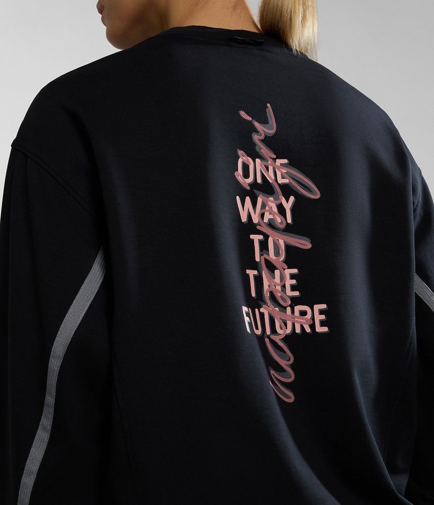 Napapijri Keith Sweatshirt Sweatshirts Dames Zwart | FVBYCQO-90