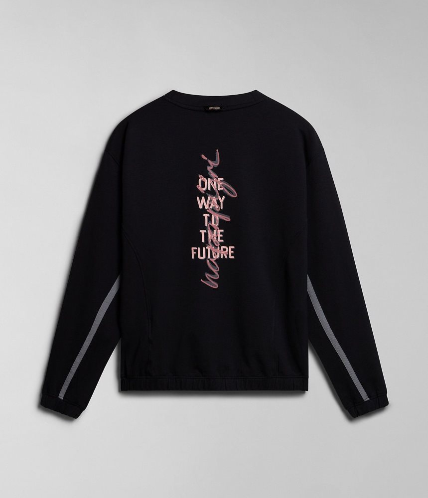Napapijri Keith Sweatshirt Sweatshirts Dames Zwart | FVBYCQO-90