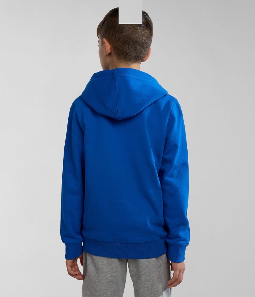 Napapijri Kitik Full-Zip Hoodie (4-16 YEARS) Sweatshirts Kinderen Blauw | FXOPQUV-34
