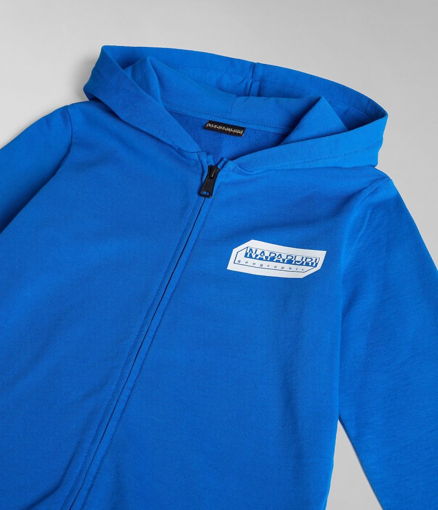 Napapijri Kitik Full-Zip Hoodie (4-16 YEARS) Sweatshirts Kinderen Blauw | FXOPQUV-34