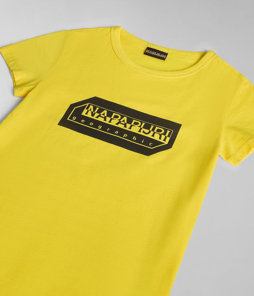 Napapijri Kitik Short Sleeve T-Shirt (4-16 YEARS) T-shirts Kinderen Geel | IUKVYRT-45