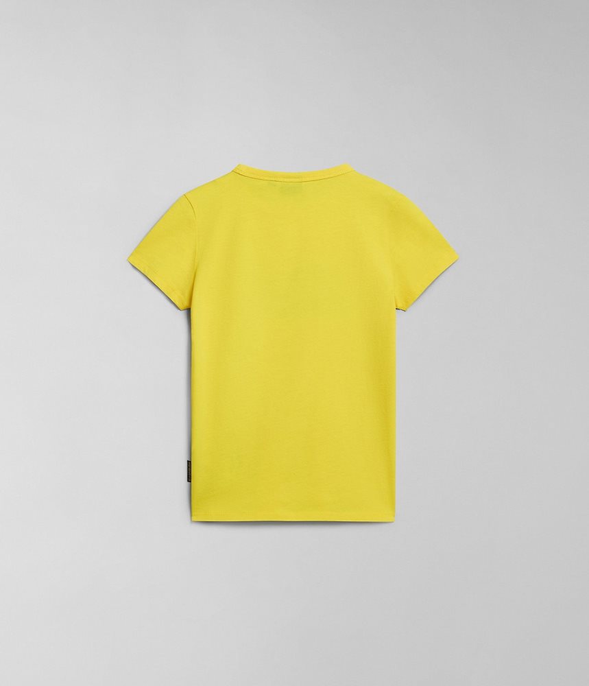 Napapijri Kitik Short Sleeve T-Shirt (4-16 YEARS) T-shirts Kinderen Geel | IUKVYRT-45