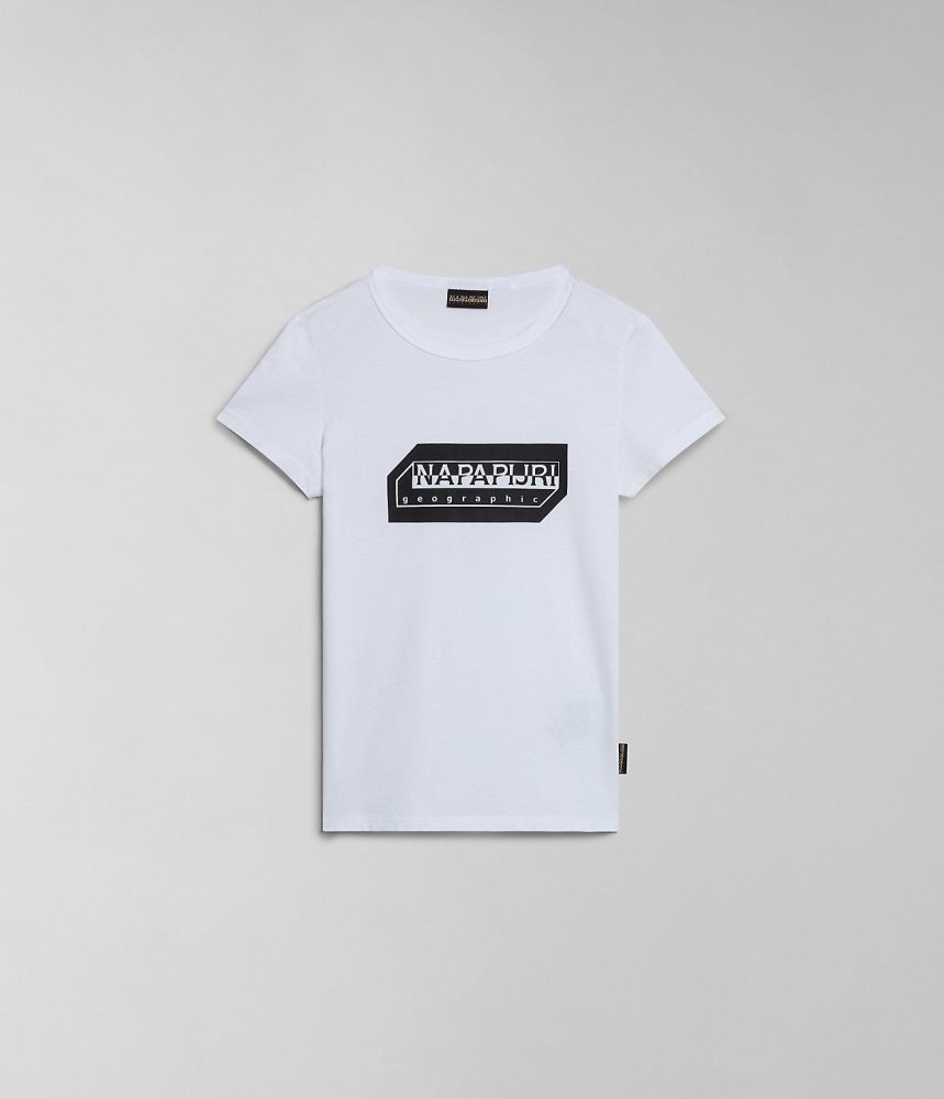 Napapijri Kitik Short Sleeve T-Shirt (4-16 YEARS) T-shirts Kinderen Wit | FMBORCI-29