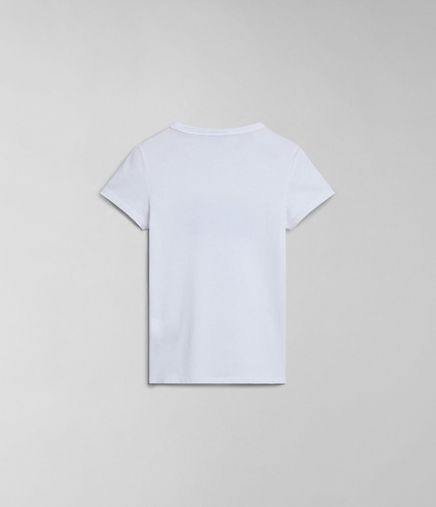 Napapijri Kitik Short Sleeve T-Shirt (4-16 YEARS) T-shirts Kinderen Wit | FMBORCI-29