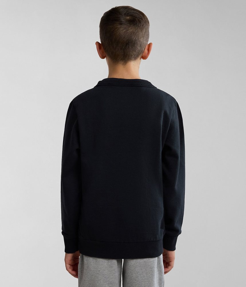 Napapijri Kitik Sweatshirt (4-16 YEARS) Sweatshirts Kinderen Zwart | LVHJWIZ-18