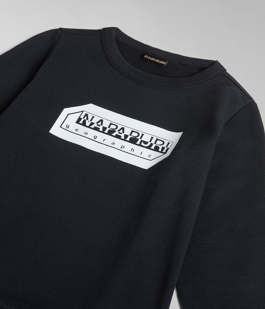 Napapijri Kitik Sweatshirt (4-16 YEARS) Sweatshirts Kinderen Zwart | LVHJWIZ-18