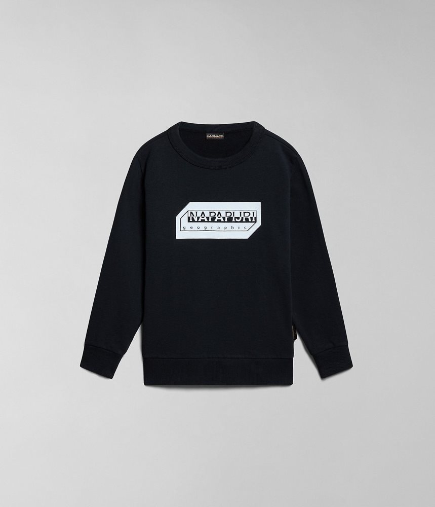 Napapijri Kitik Sweatshirt (4-16 YEARS) Sweatshirts Kinderen Zwart | LVHJWIZ-18