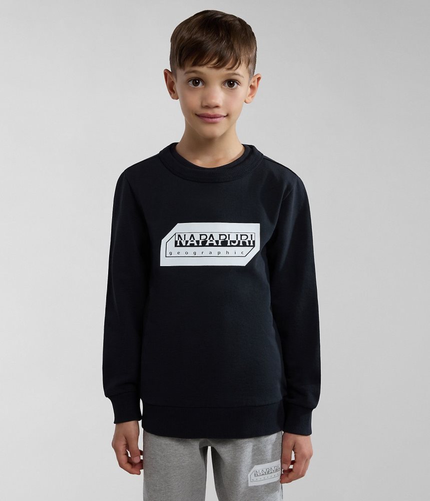 Napapijri Kitik Sweatshirt (4-16 YEARS) Sweatshirts Kinderen Zwart | LVHJWIZ-18