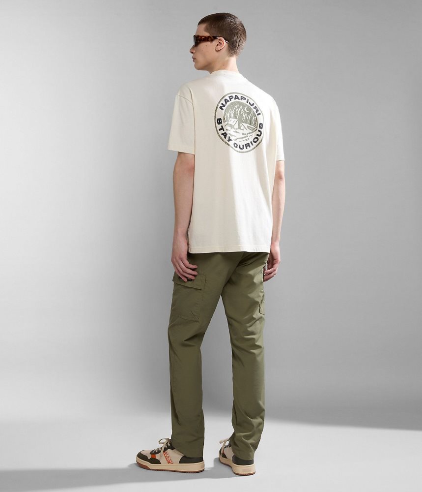 Napapijri Kotcho Short Sleeve T-Shirt T-shirts Dames Wit | XTQKEWB-21