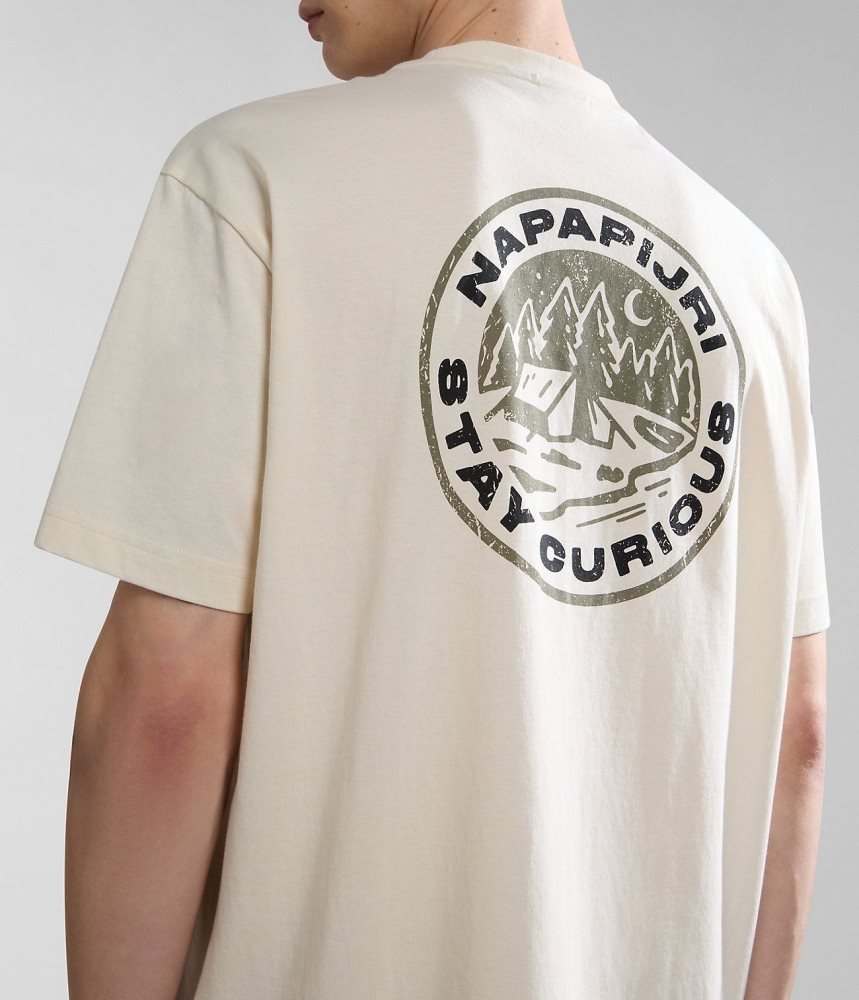 Napapijri Kotcho Short Sleeve T-Shirt T-shirts Dames Wit | XTQKEWB-21