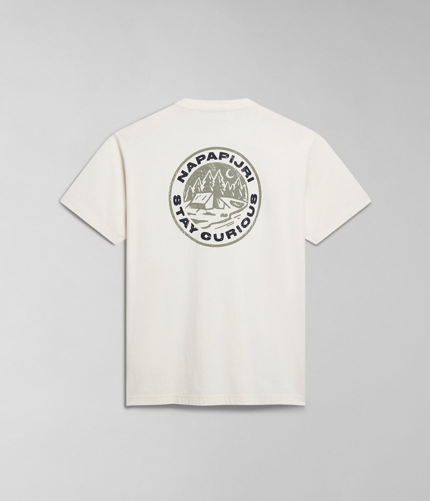 Napapijri Kotcho Short Sleeve T-Shirt T-shirts Dames Wit | XTQKEWB-21
