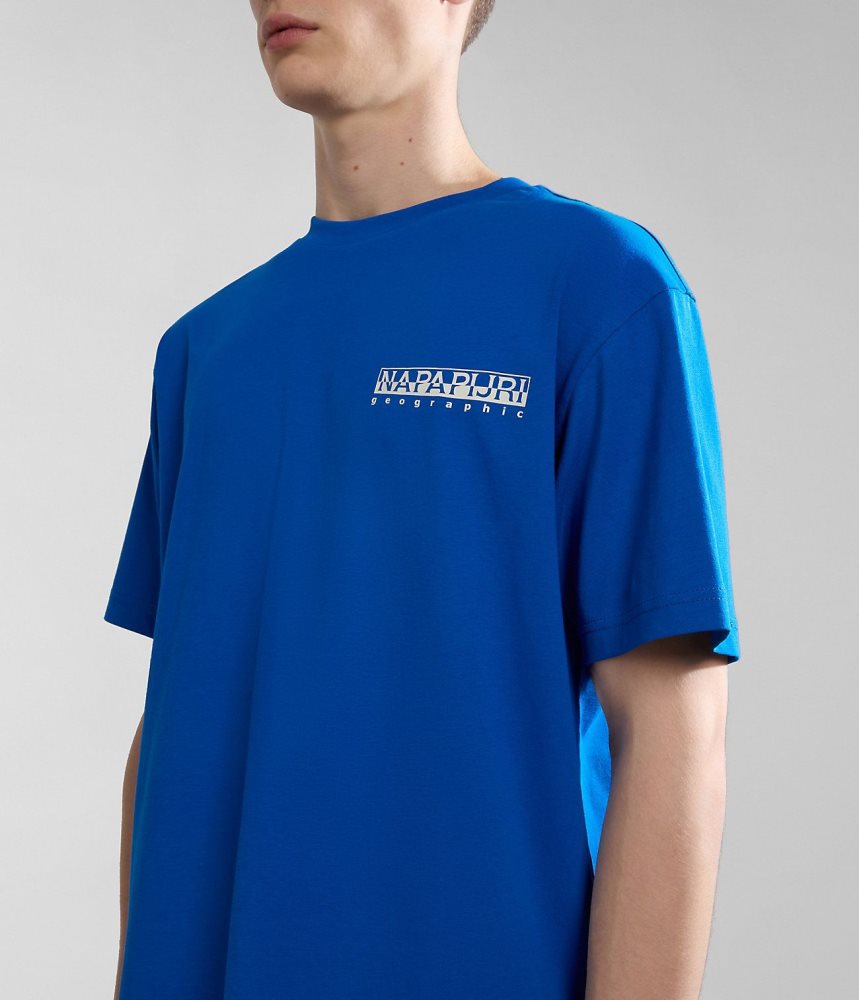 Napapijri Kotcho Short Sleeve T-Shirt T-shirts Dames Blauw | SYFPGNO-91