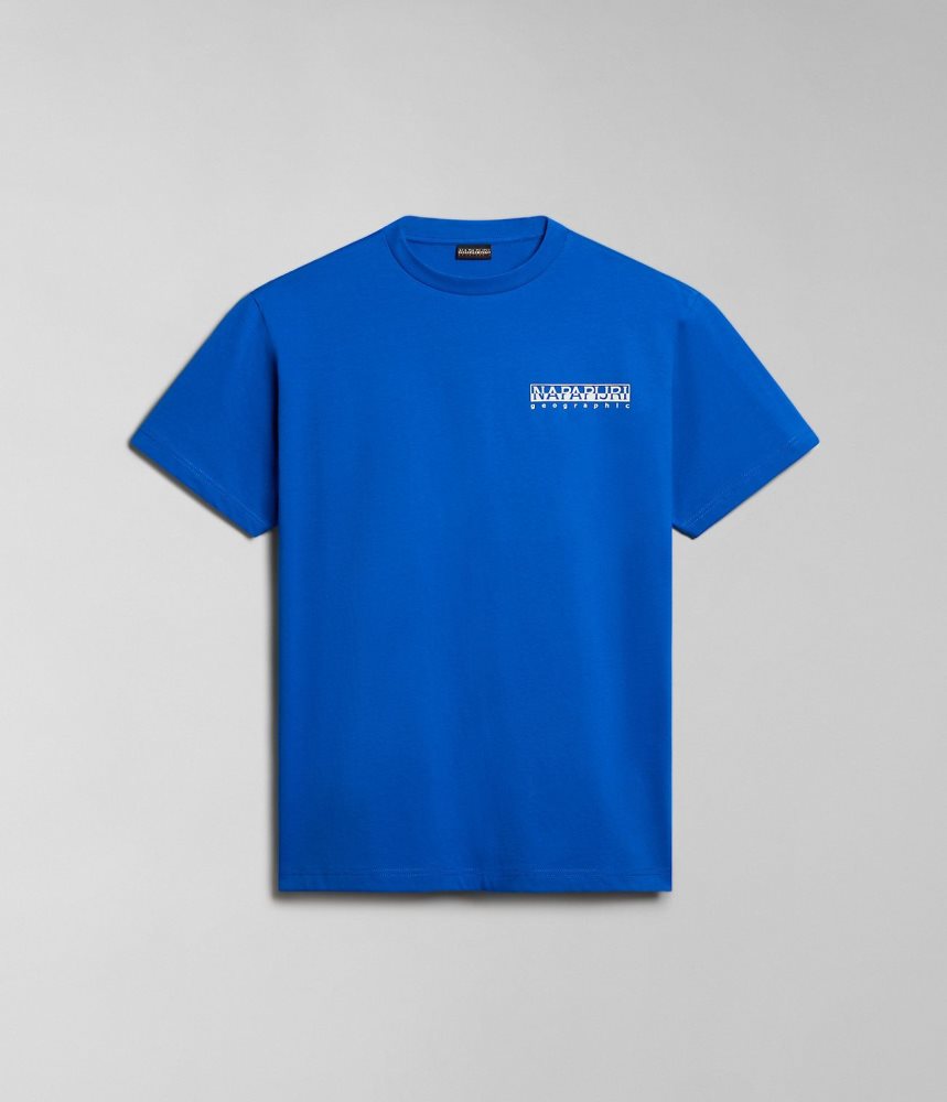Napapijri Kotcho Short Sleeve T-Shirt T-shirts Dames Blauw | SYFPGNO-91