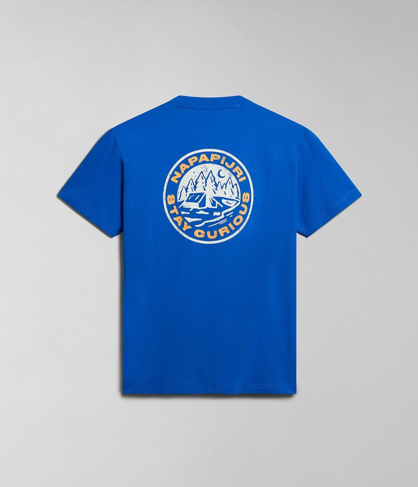 Napapijri Kotcho Short Sleeve T-Shirt T-shirts Dames Blauw | SYFPGNO-91
