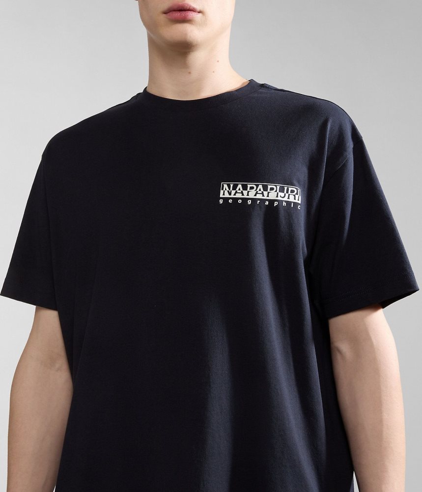 Napapijri Kotcho Short Sleeve T-Shirt T-shirts Dames Zwart | KTPFWOU-20
