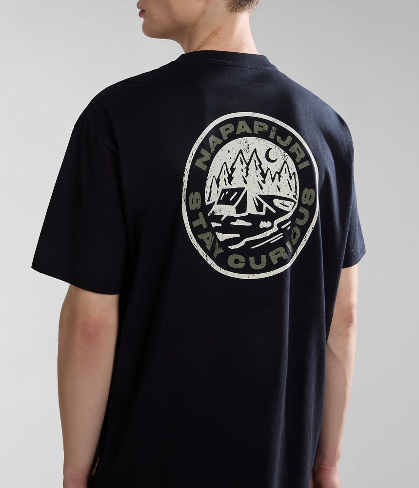 Napapijri Kotcho Short Sleeve T-Shirt T-shirts Dames Zwart | KTPFWOU-20