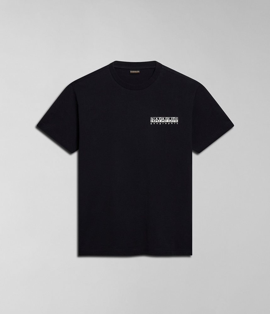 Napapijri Kotcho Short Sleeve T-Shirt T-shirts Dames Zwart | KTPFWOU-20