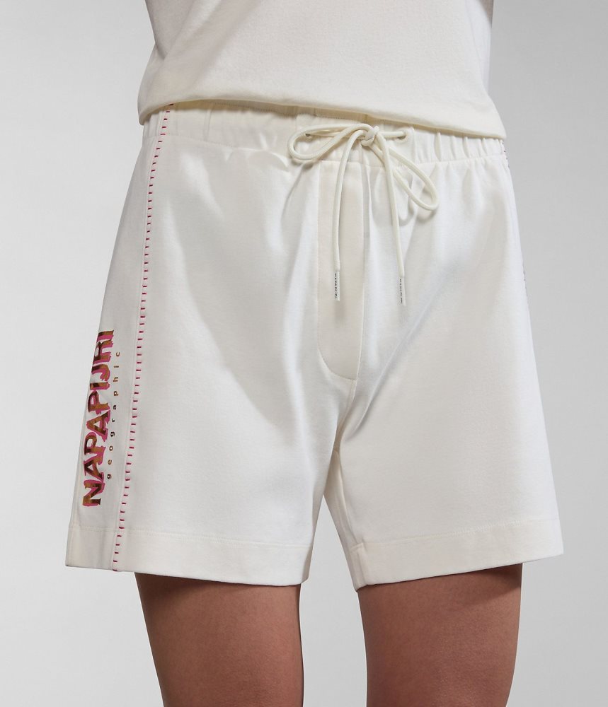 Napapijri Kreis Bermuda Shorts Korte Broek Dames Wit | ZUEFAIB-36