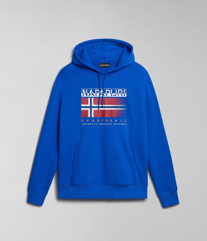 Napapijri Kreis Hoodie Hoodie Heren Blauw | PFYHUNT-02