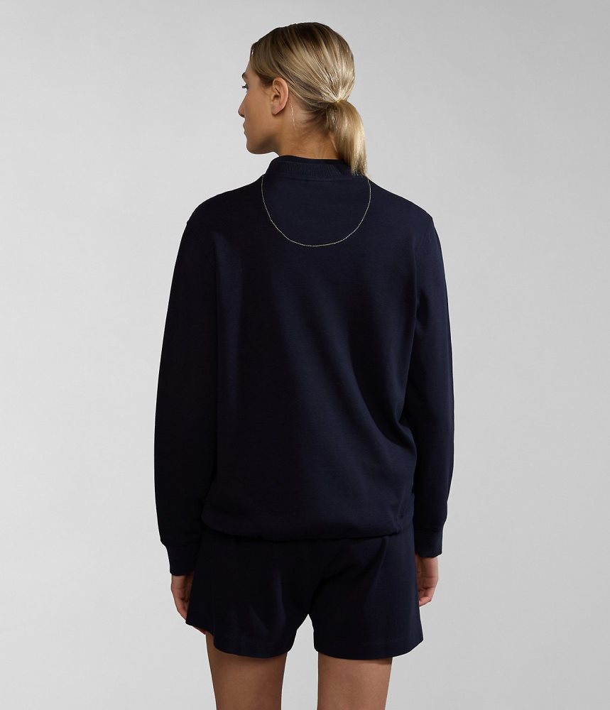 Napapijri Kreis Sweatshirt Sweatshirts Dames Donkerblauw | WBTIUVS-30